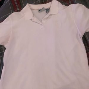 All White Collared T-shirt, By Liz Claiborne Liz Sport. [ Size XL ]